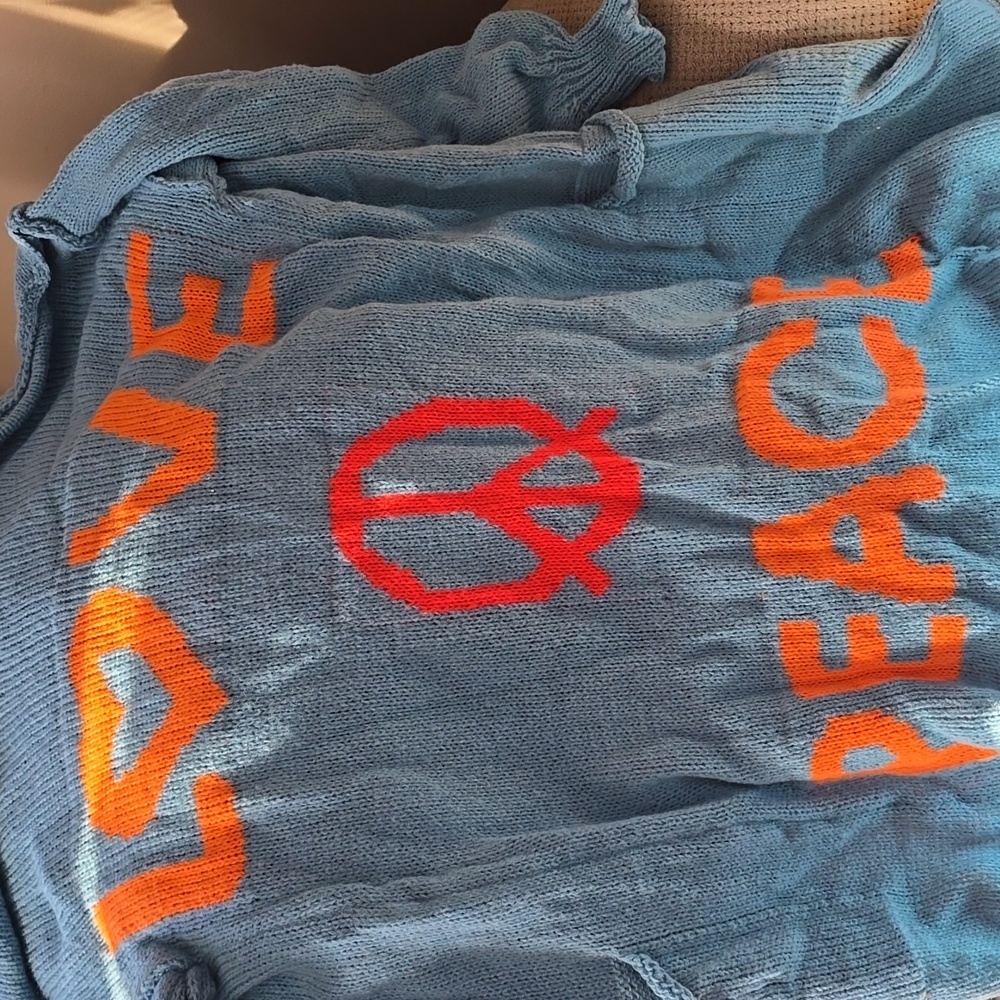 New love peace sweater cardigan jacket - Picture 5 of 6